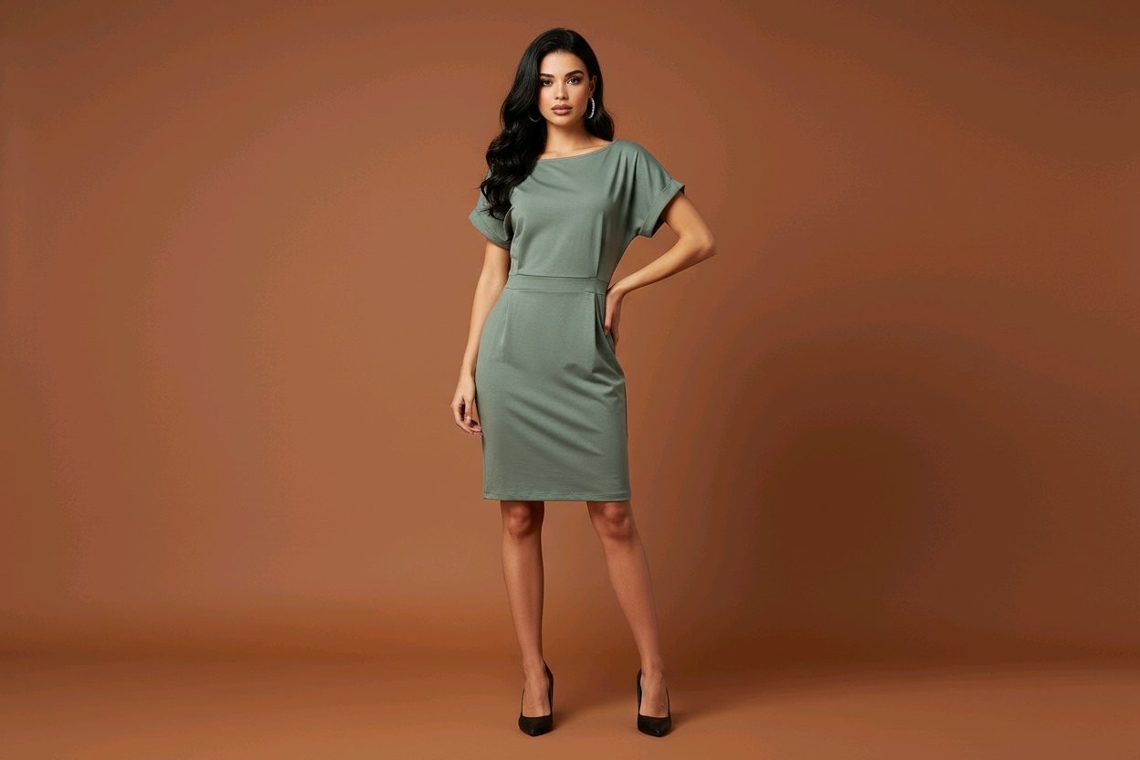 Elevate Your Style: Fashion Brand Women’s Size Large Sage Green Shift Dress