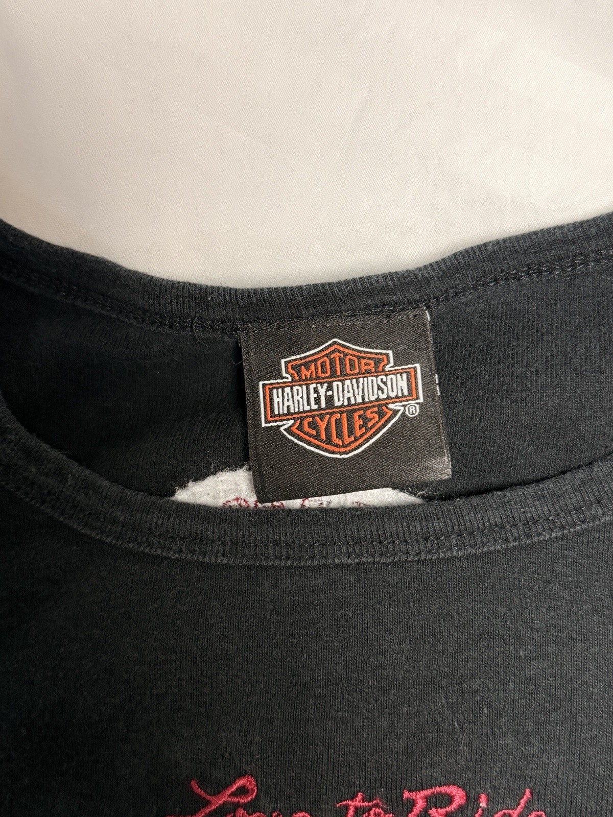 Vintage Harley Davidson Womens Bell Sleeve Top M Love To Ride Y2K