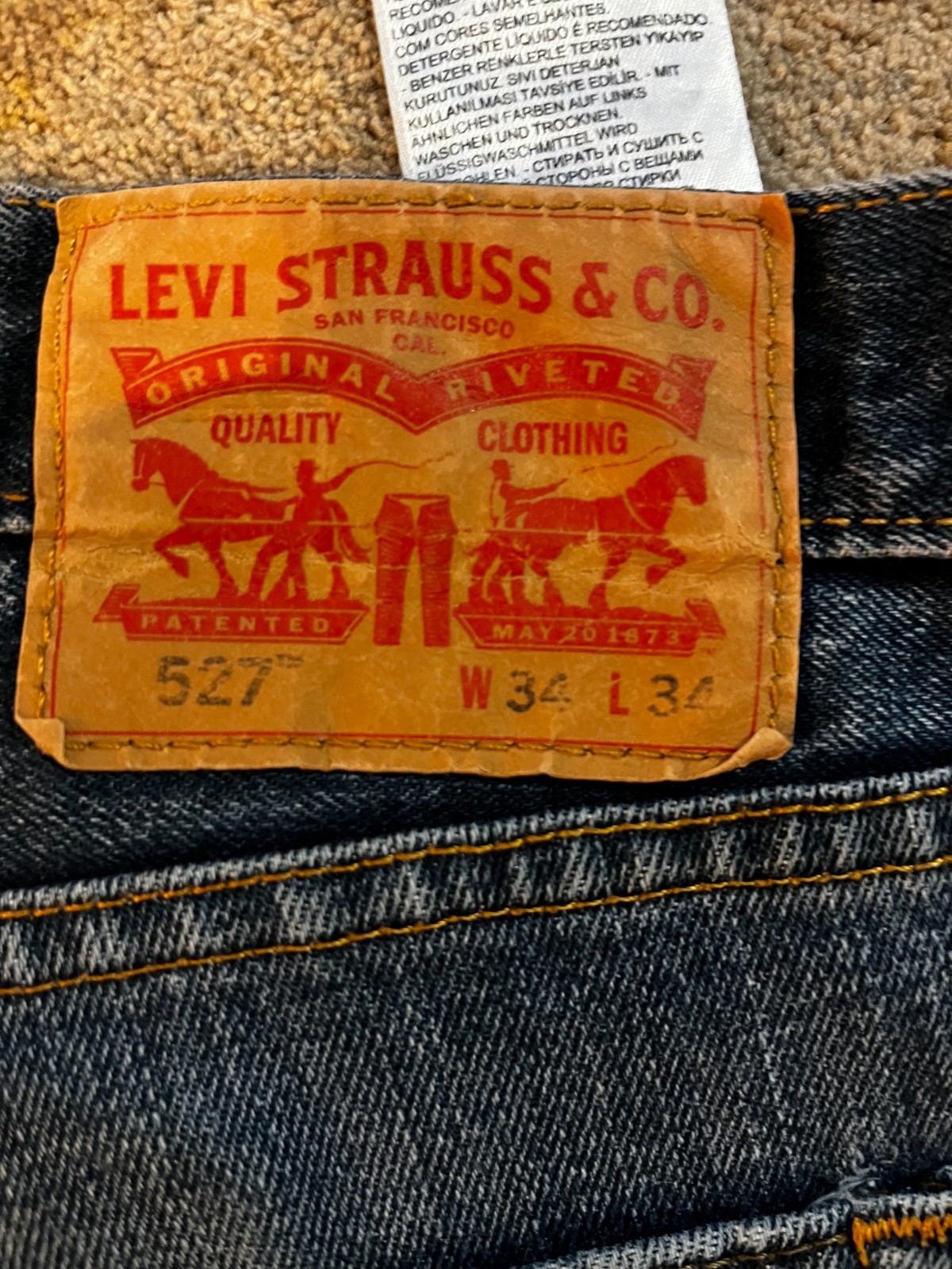 Levi’s 527 Slim Bootcut, distressed