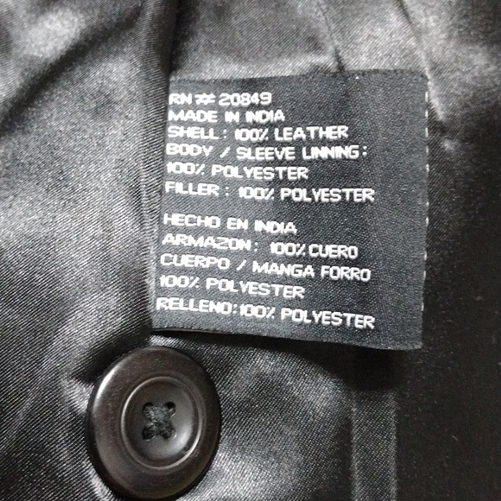 Phase 2 Vtg Gothic Black Leather Belted Button Down Jacket Coat MP Thigh Length