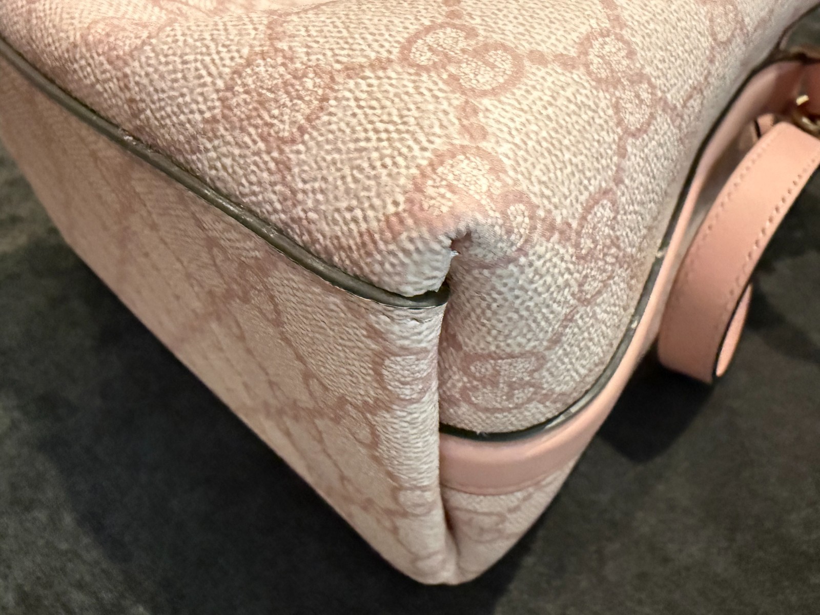 Gucci GG Emblem Small Bucket Bag Light Pink with Original Dust Bag & Box