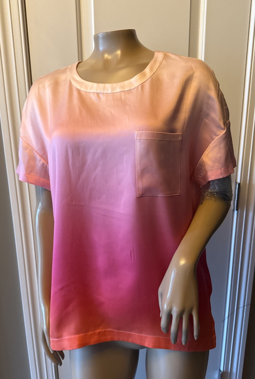 BADGLEY MISCHKA Ombre Mulberry Silk Blouse Women’s Size S Multi NWT
