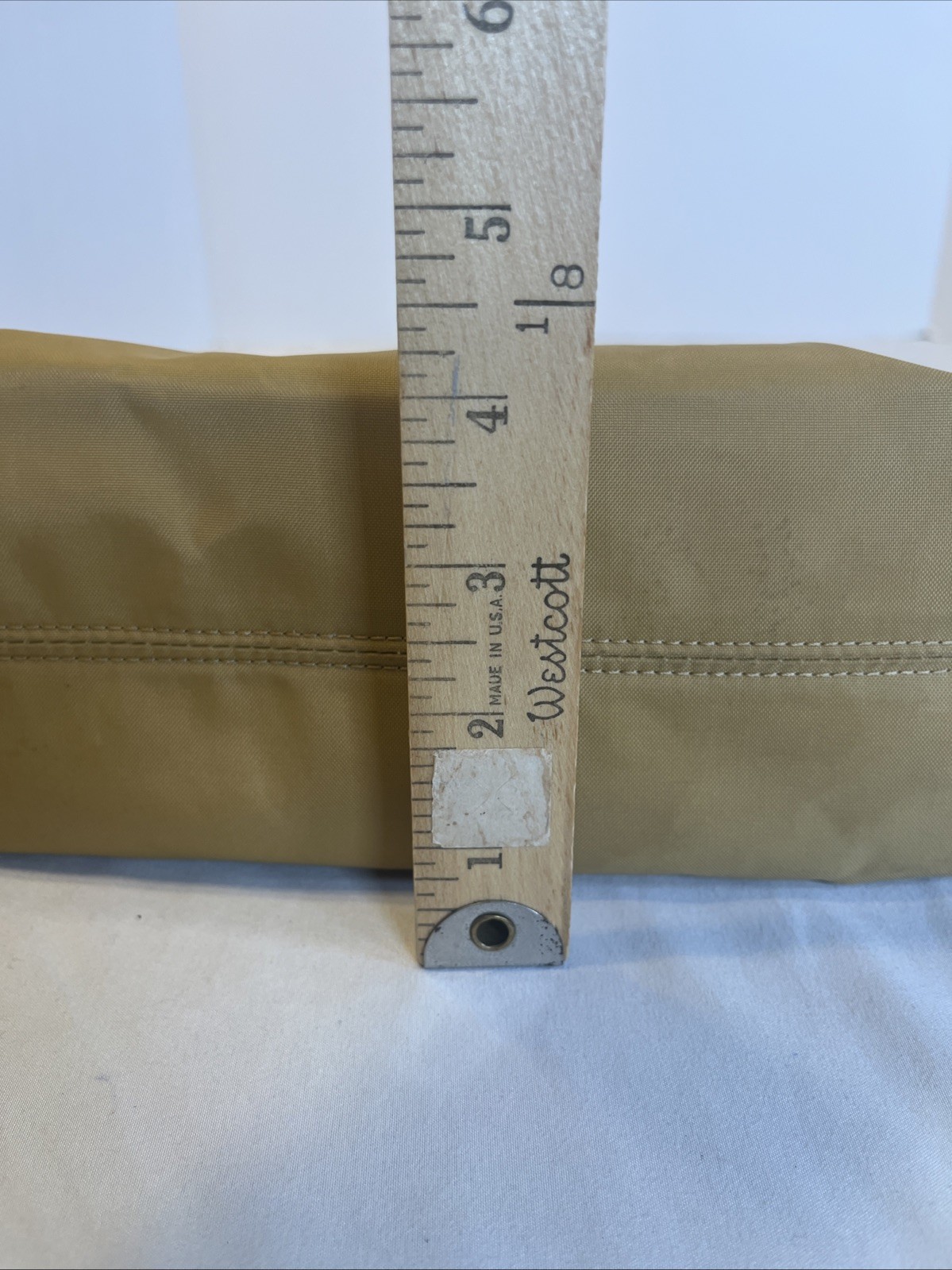 Gap Tan Shoulder Bag Mini Purse Y2K Zip Shut 9.5 x 4.5 Inches Canvas Strap