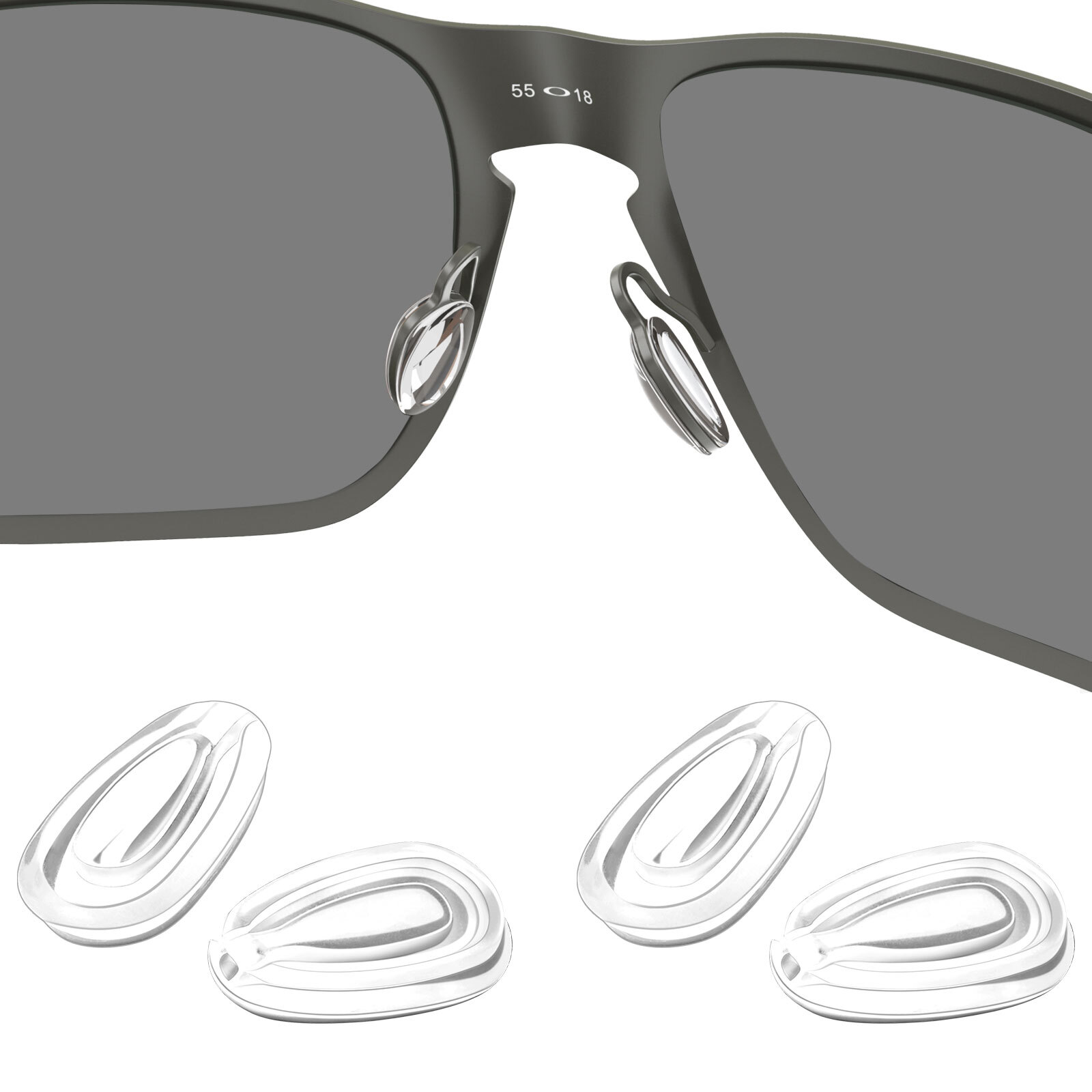 Silicone Replacement Crystal Clear Nose Piece For-Oakley Conquest/Crosshair 2015