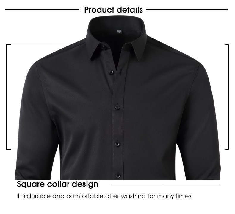 Mens Dress Shirts Formal Business Long Sleeves Non Iron Elastic Casual Shirts