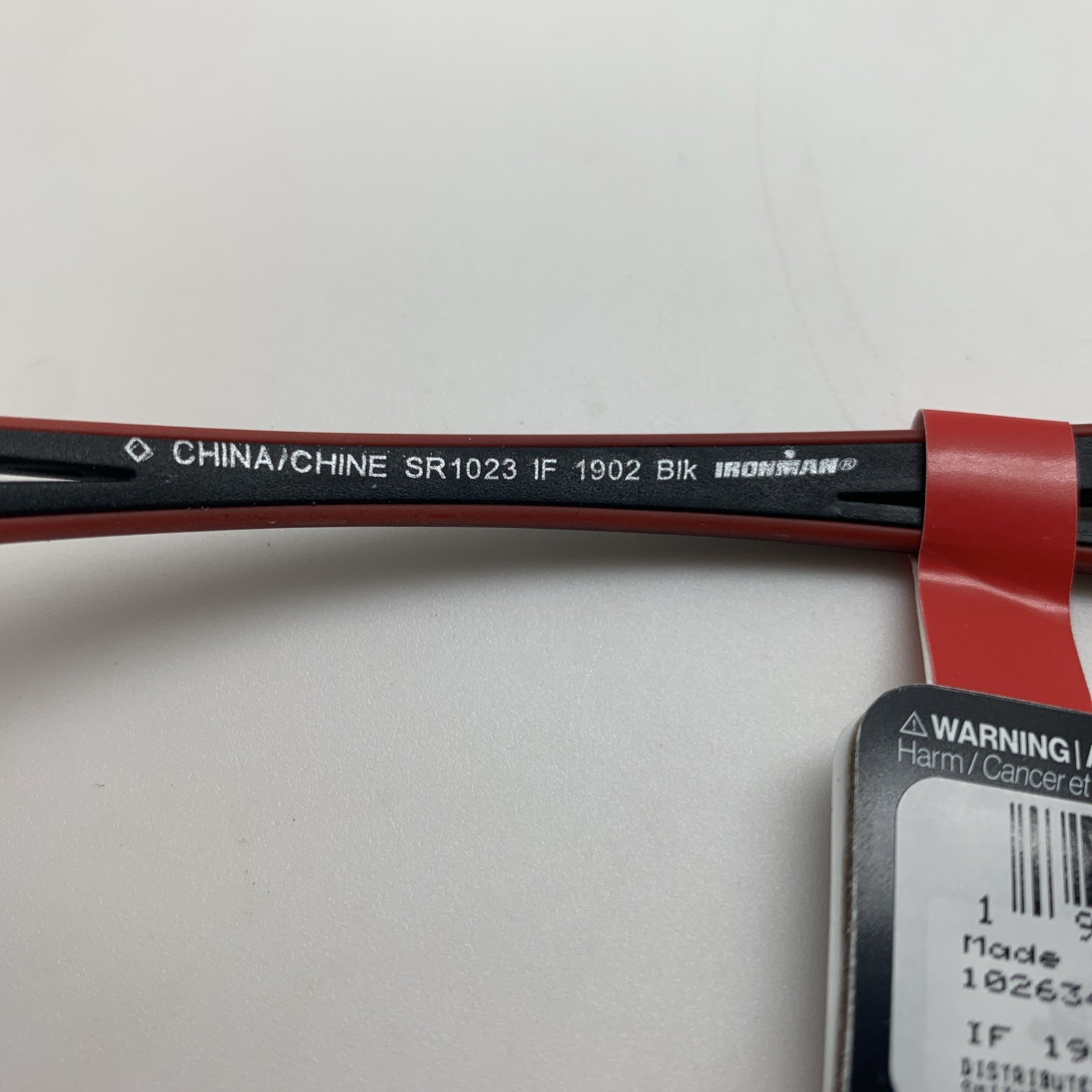 IRONMAN Black/Red Wrap Sunglasses IF 1902 BLK