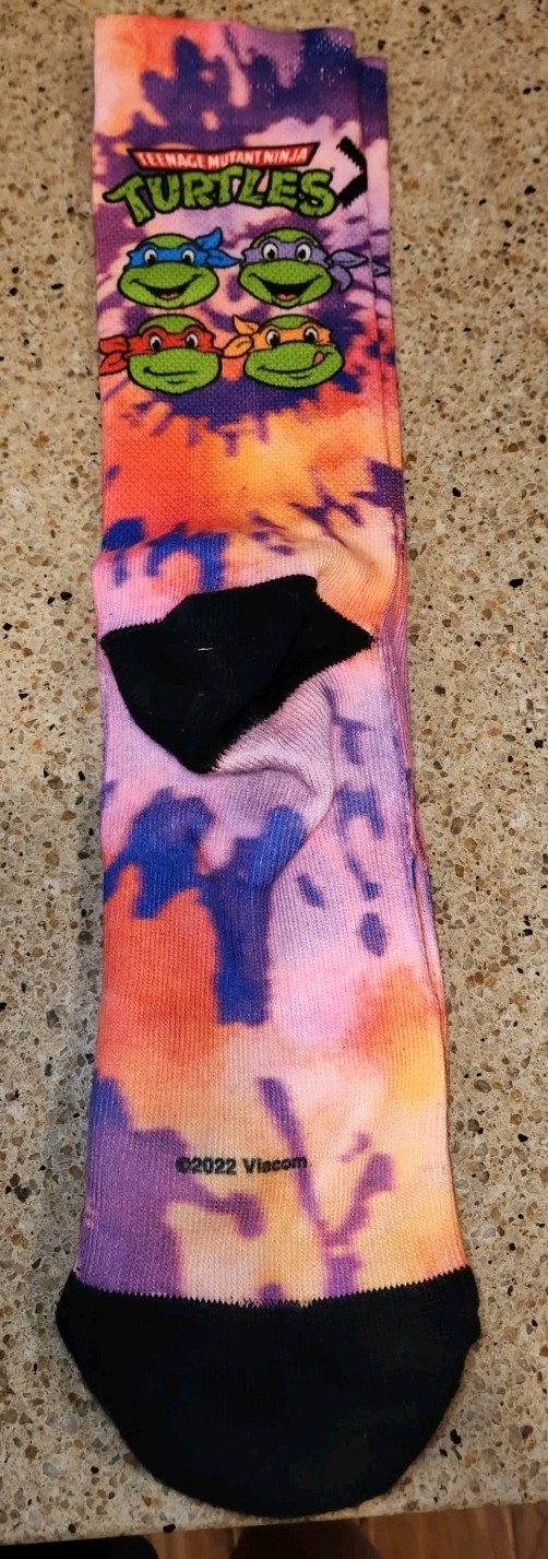 2 Pair Odd Sox Teenage Mutant Ninja Turtles Crew Socks TMNT Nickelodeon Unisex