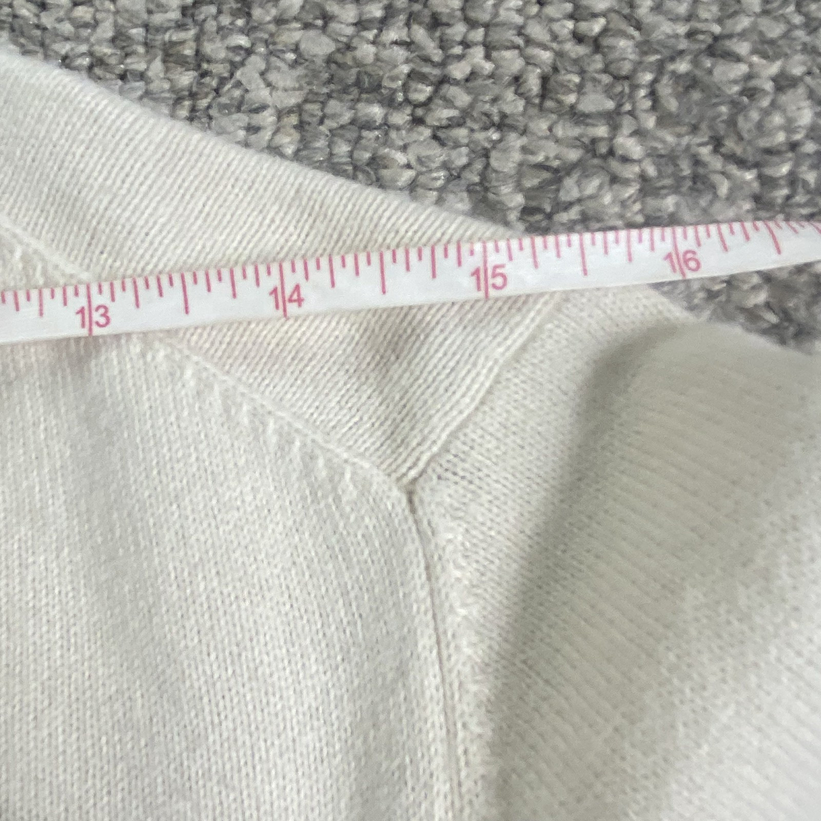 VTG GAP Sweater Womens Large Ivory Pink/Blue Crew Neck Cotton Cashmere Hong Kong