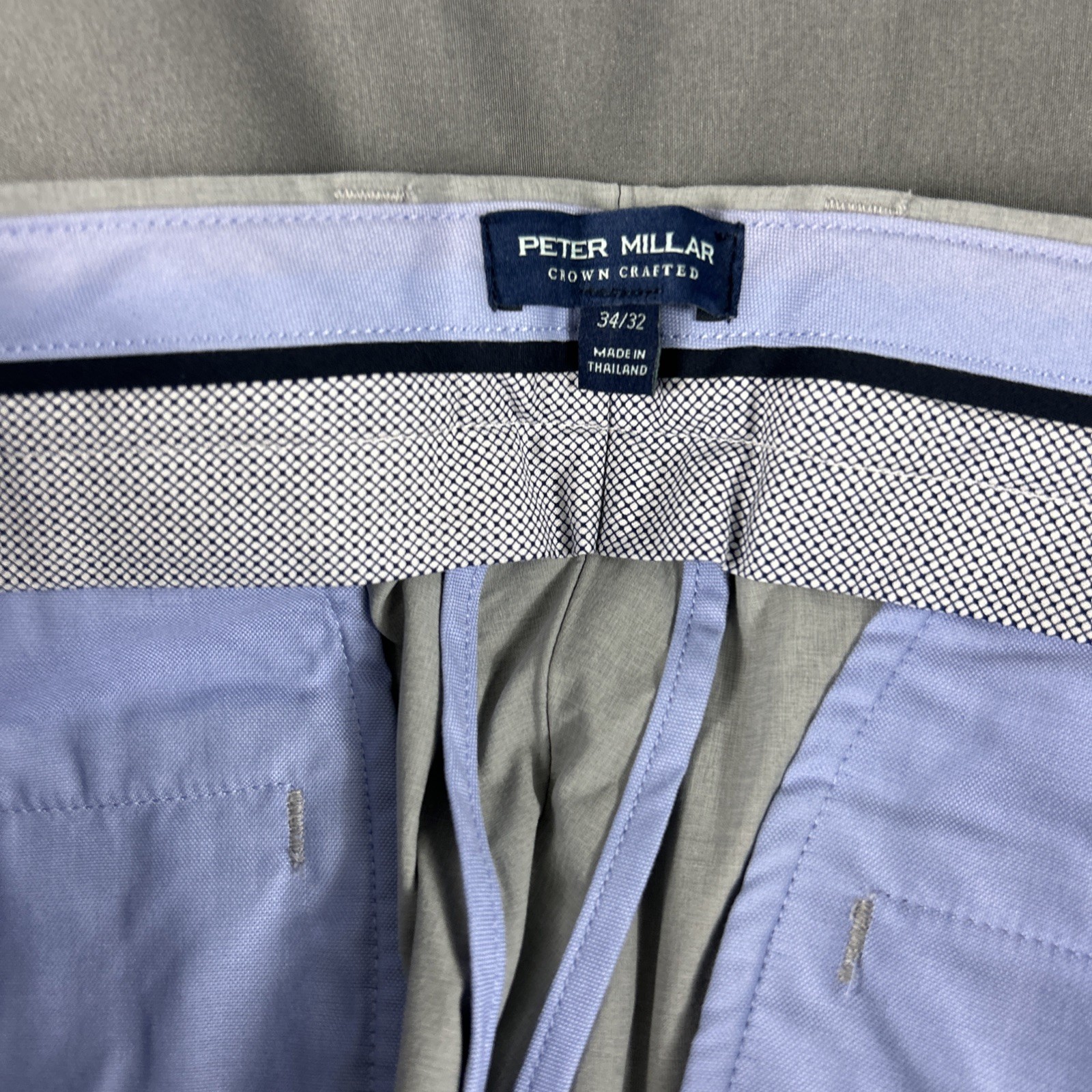 Peter Millar Golf Pants Crown Crafted Surge 34 x 32 Gale Gray NWT MSRP $185