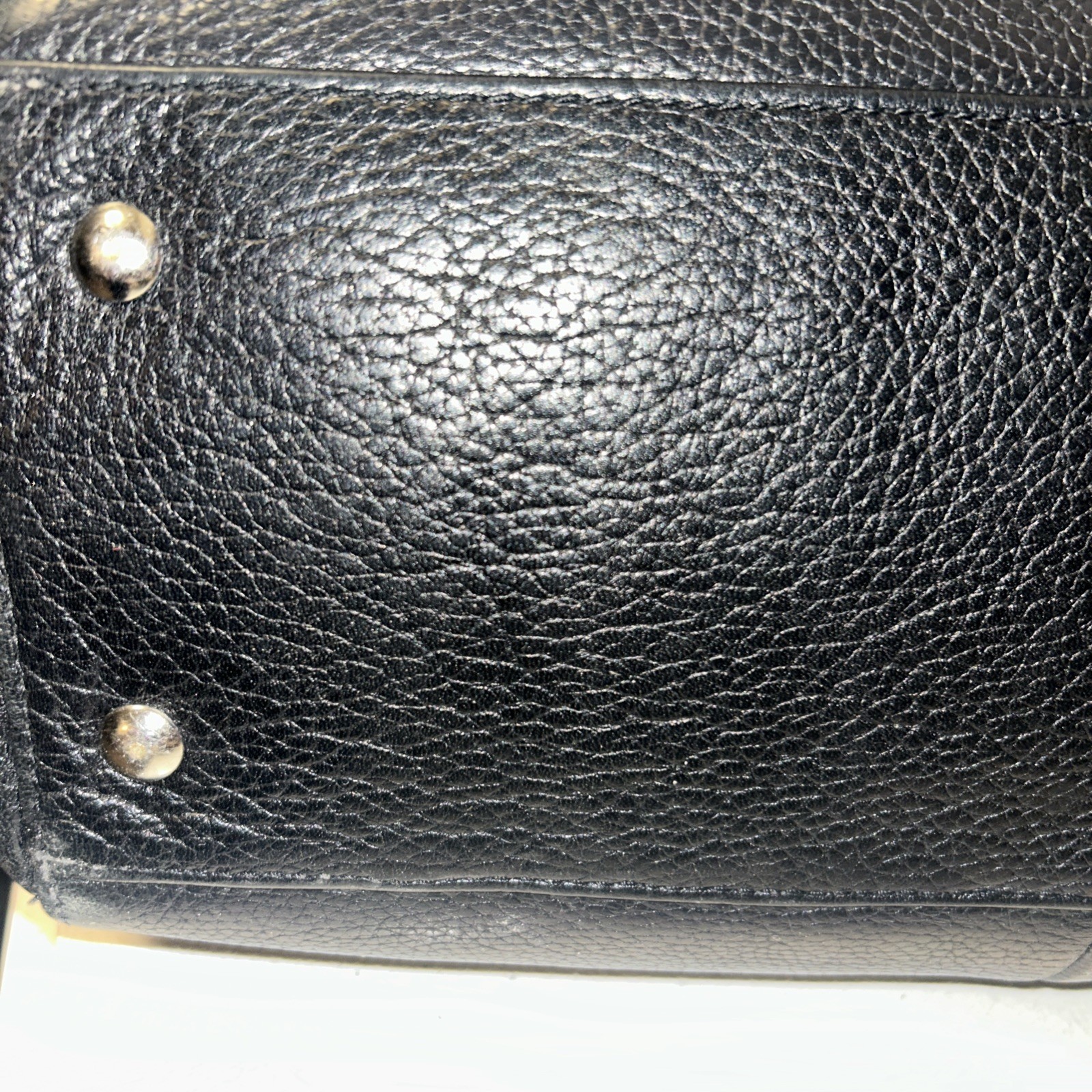 Coach F16531 Penelope Black Pebbled Leather Silver Detail Satchel Handbag