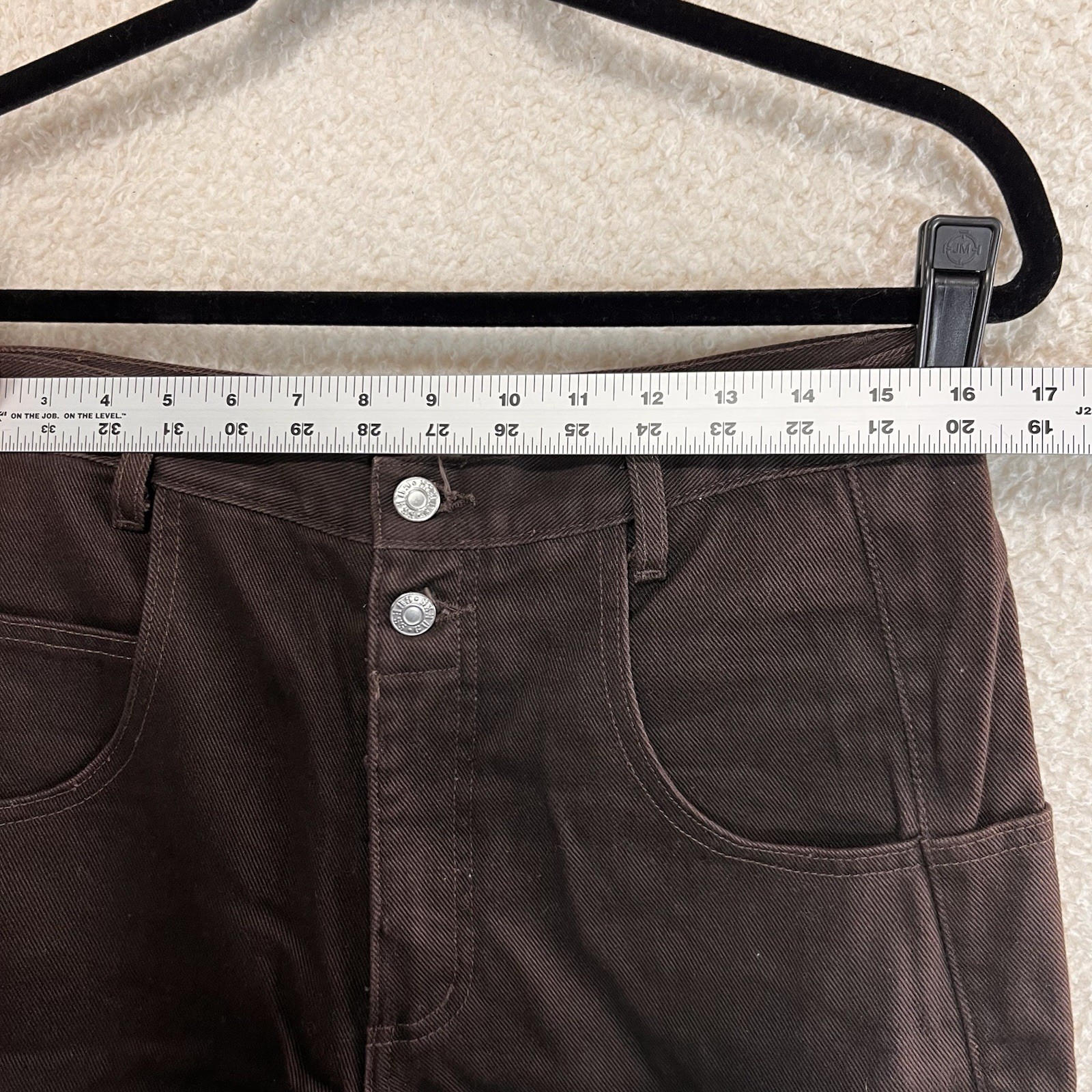 VTG Guess Jeans Men 31 x 32 Brown Button Zip Fly 80s 90s Relaxed Baggy USA 38075