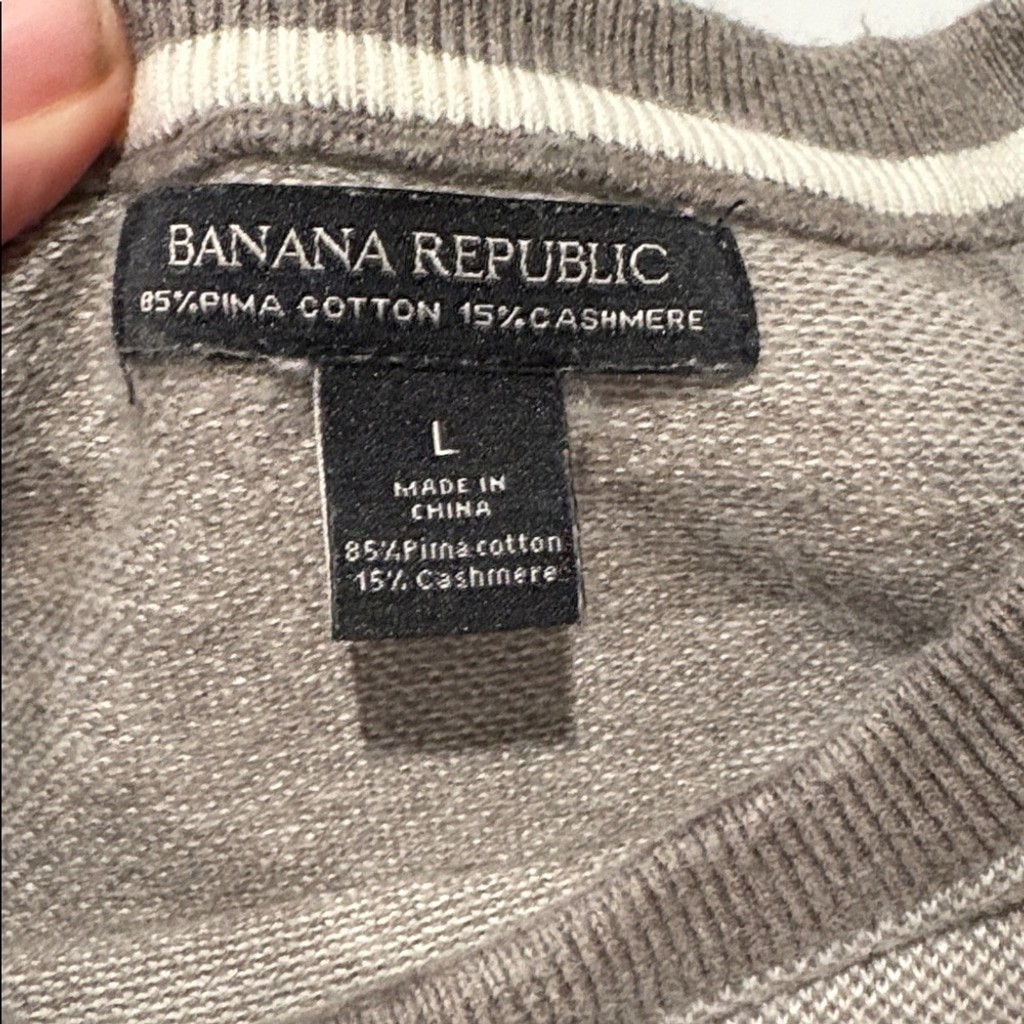 Banana Republic – Men’s Waffle long sleeve Cotton / Cashmere Sweater. Size Large