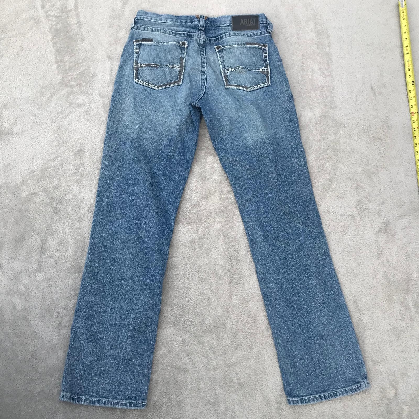 Ariat Legacy M2 Relaxed Boot Cut Mens 32×34 Jeans Blue Denim Ranch Rodeo