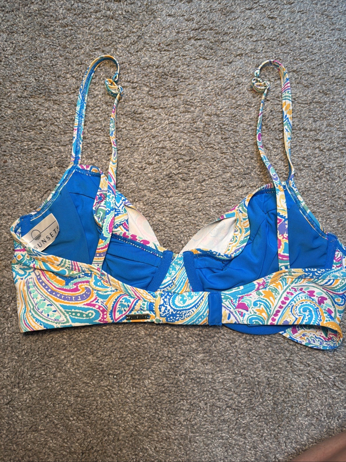 Sunsets L102848 Black Twist Front Underwired Elsie Swim Top Size 36DD
