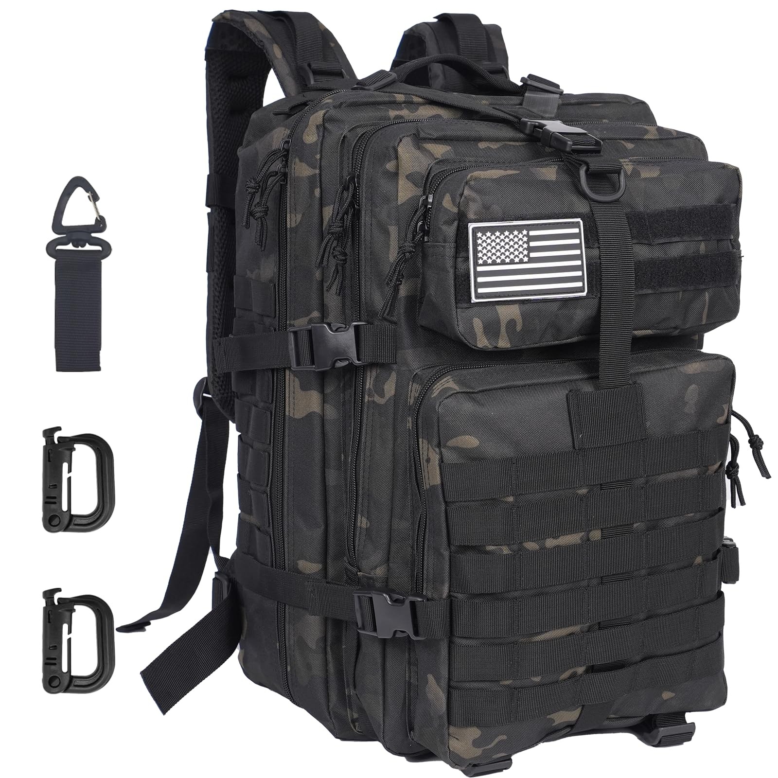50L Large Military Tactical Backpack Molle Army Assault Pack for Travel Campi…