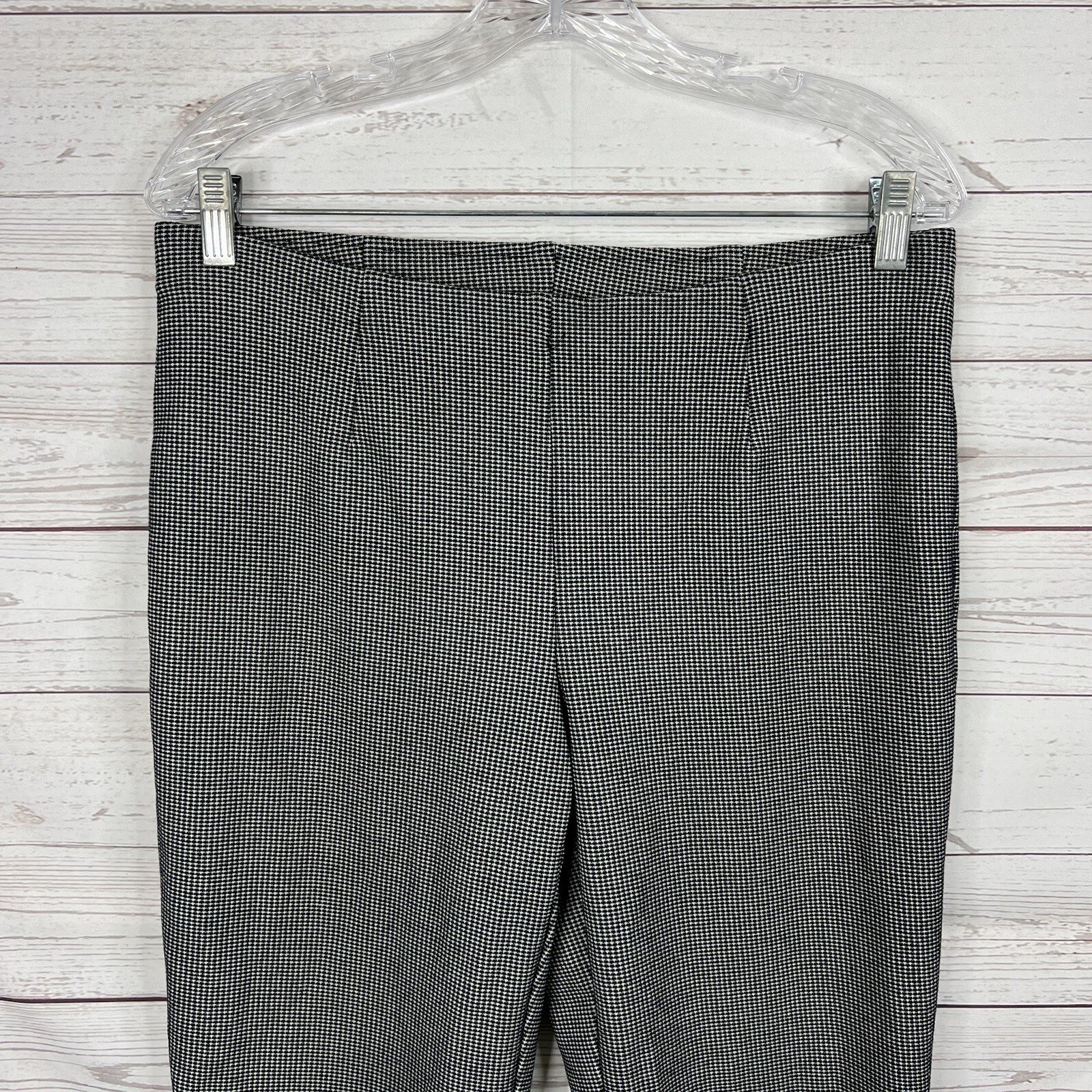 J. Jill Womens Ponte Slim Leg Pants Size Small Black White Pull-On