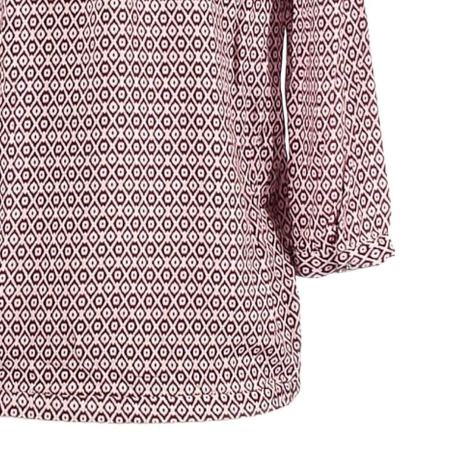 Tommy Hilfiger Geometric Print Keyhole Neck Blouse 4