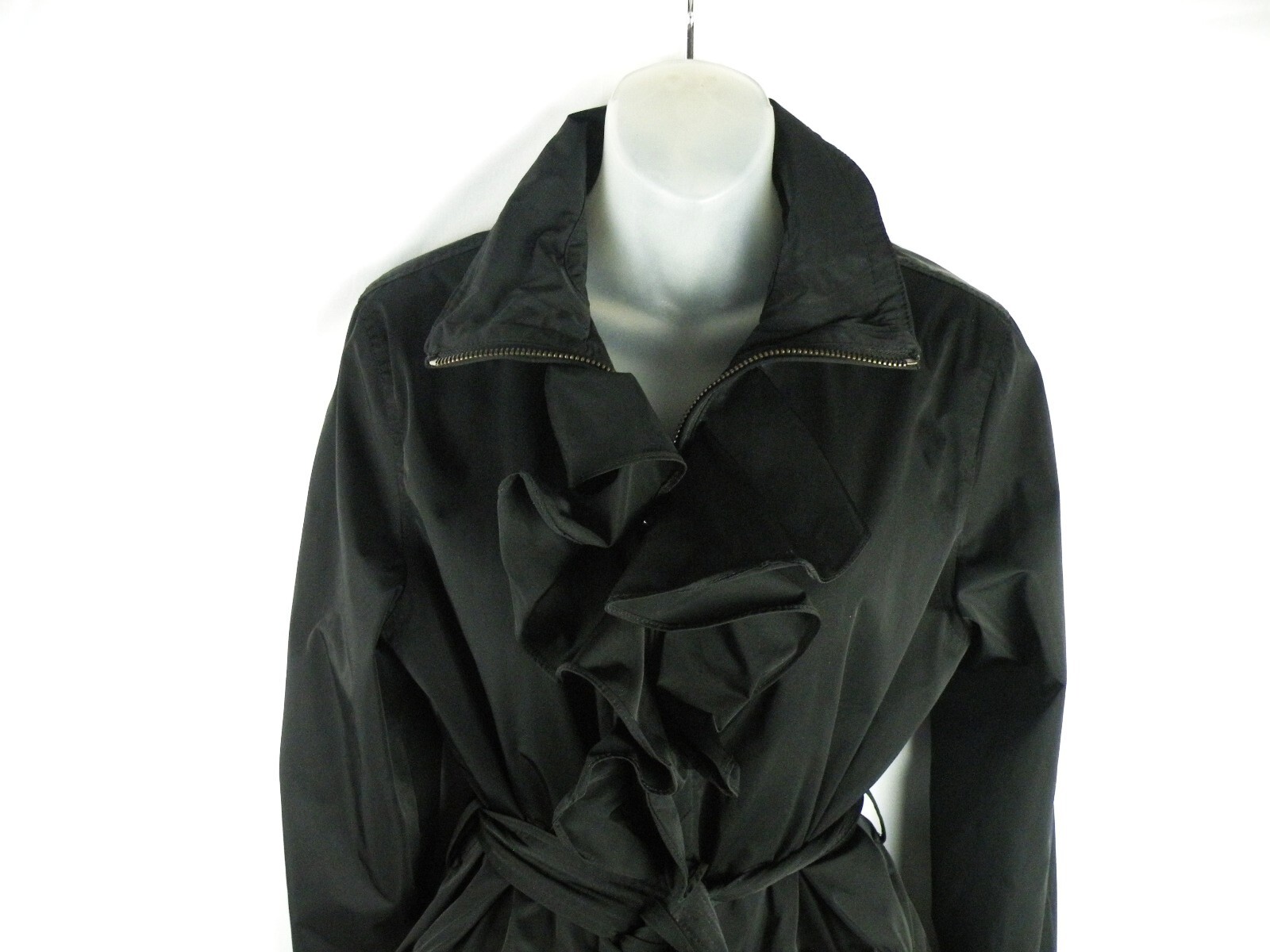 Lauren Ralph Lauren Womens Size Medium Black Belted Rain Jacket Windbreaker