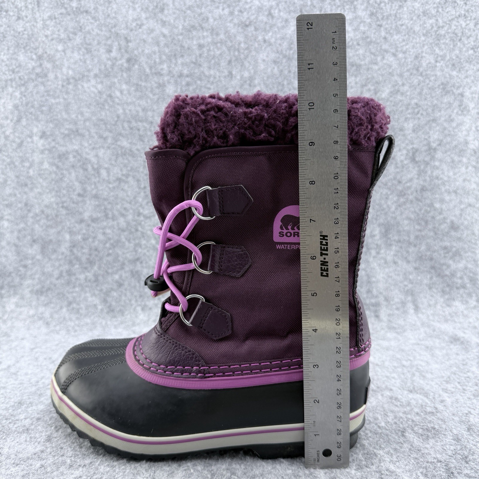 Sorel Waterproof Faux Fur Adjustable Lined Boot Women’s Size 5 Purple NY1879-562