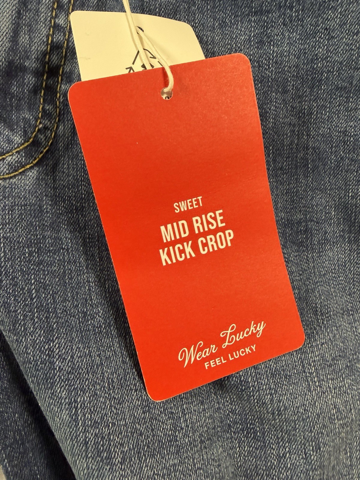 Lucky Brand Sweet Mid Rise Kick Crop Jeans Womens 8/29 Blue Medium Wash Denim
