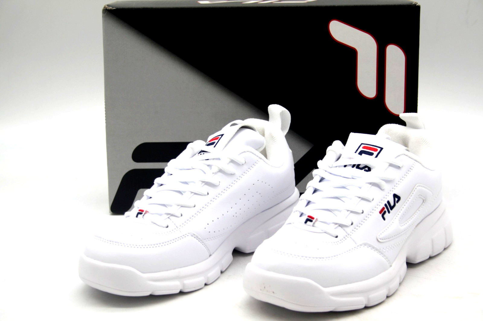 FILA DISRUPTOR SE 1SX60022-166 ATHLETIC ULTRA LIGHT CASUAL SHOE WHITE/NAVY/RED