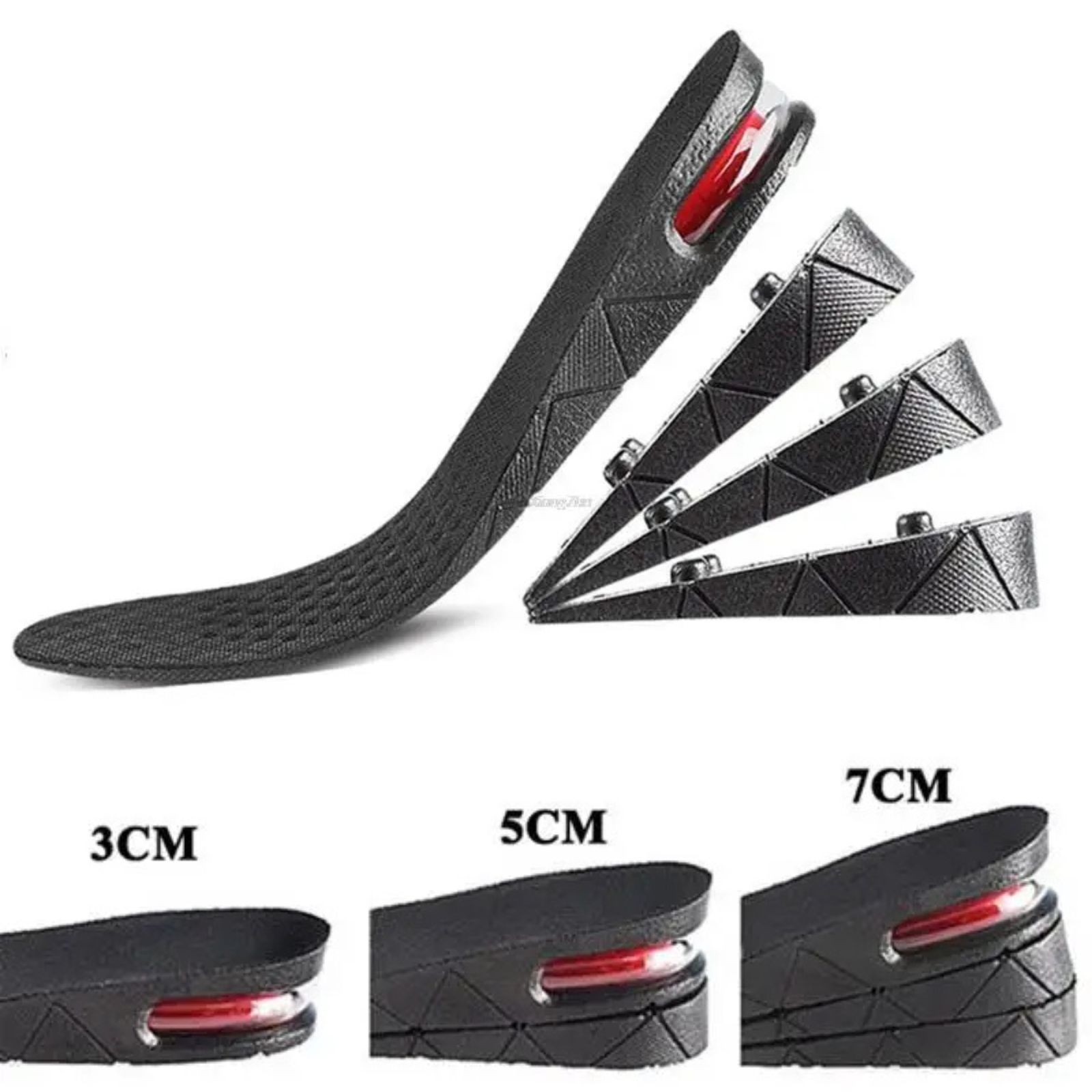 Men Women Invisible Height Increase Insoles Heel Lift Taller Shoe Inserts Pad US