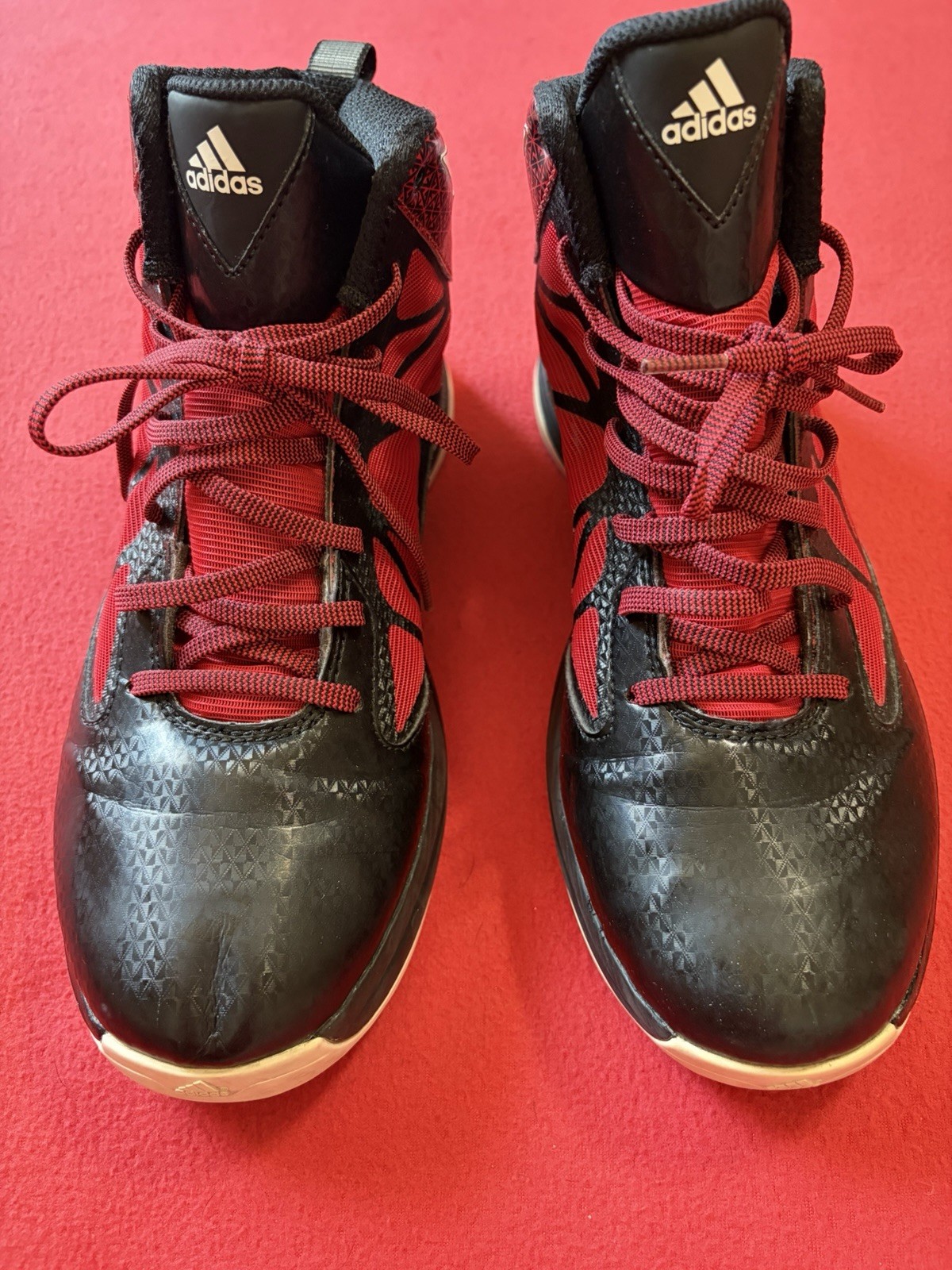 adidas Men’s Mid Top Lace-Up Basketball Athletic Sneaker Red/Black/White G65877