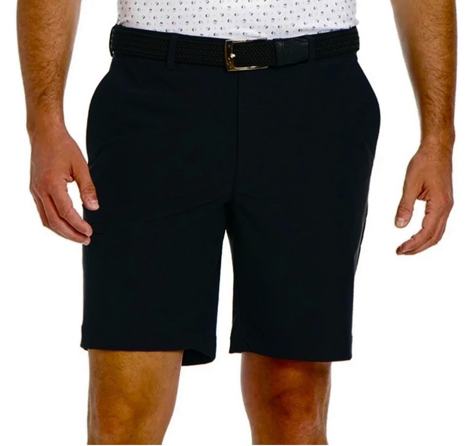 Greg Norman Men’s Stretch Golf Shorts, Black, Size 30 Comfort Waist 8.5” Inseam