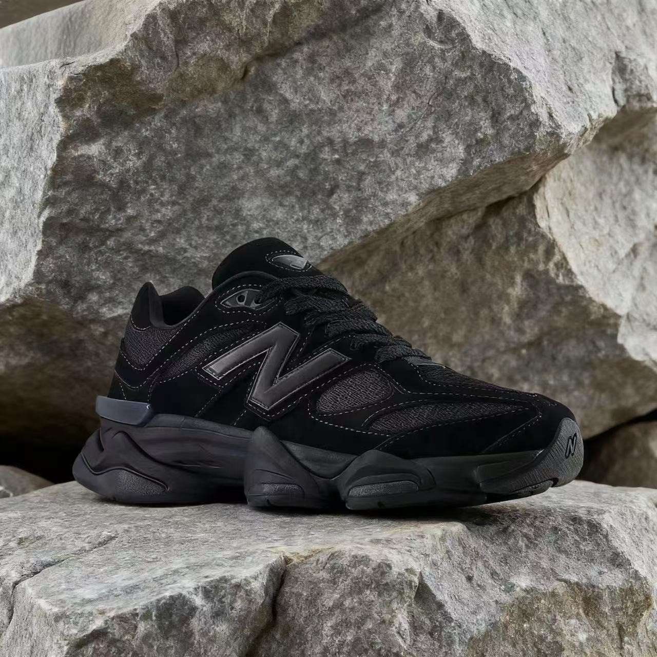 U9060BPM – New Balance 9060 Triple Black Suede Men’s Size –
