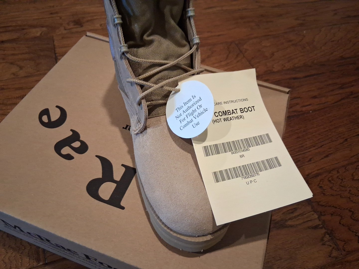 NEW McRae Army Combat Boots Hot Weather, Size 8R NSN 8430-01-514-5083