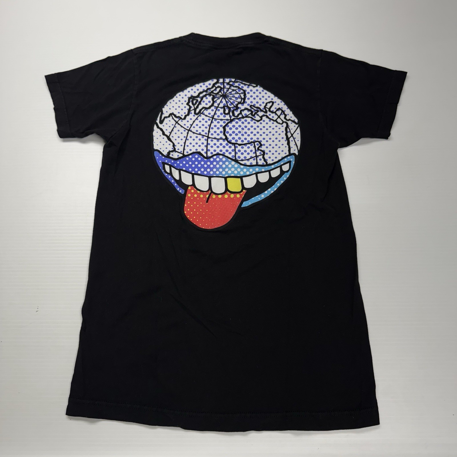 Earthgang Globe Manhead Graphic Logo Mens Shirt S Black Tultex Band Tee Merch