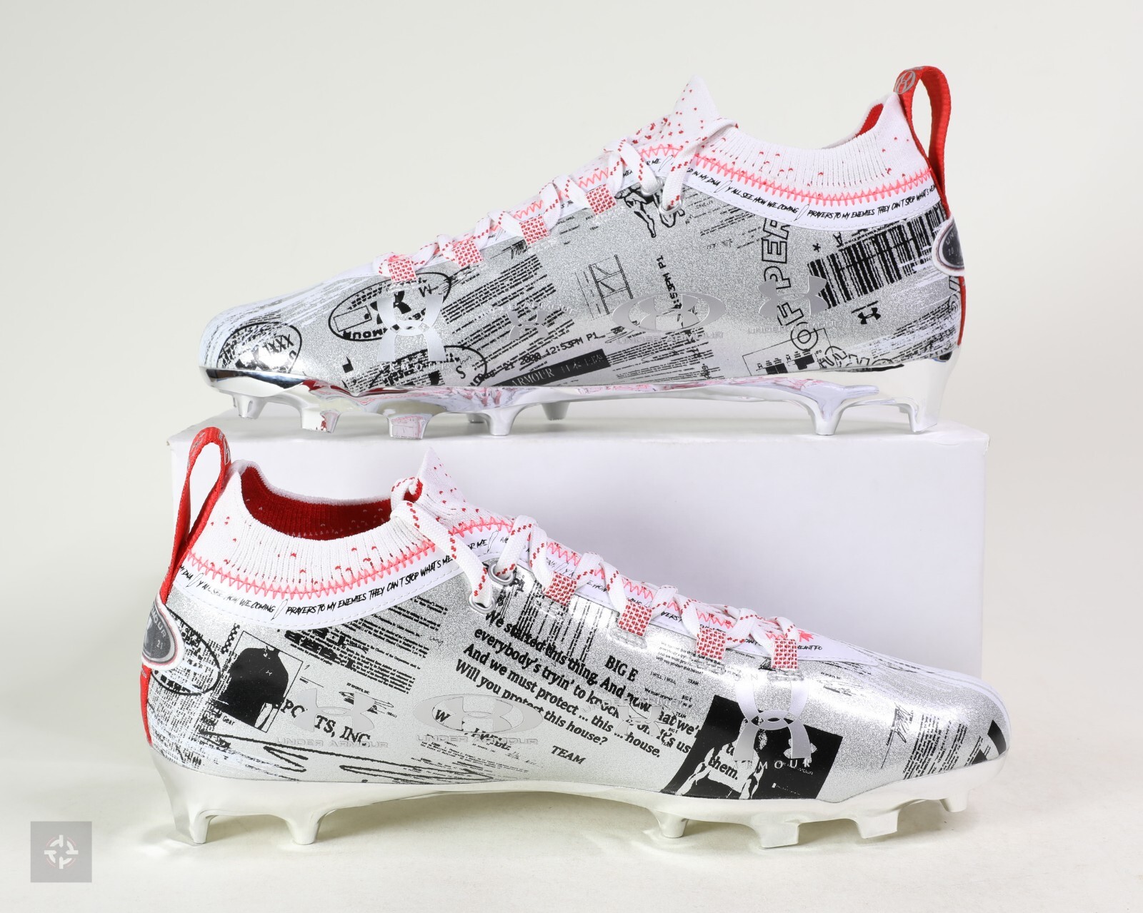 Under Armour Spotlight 25th Anniversary Football Cleats Size 12-13 (3024476-100)