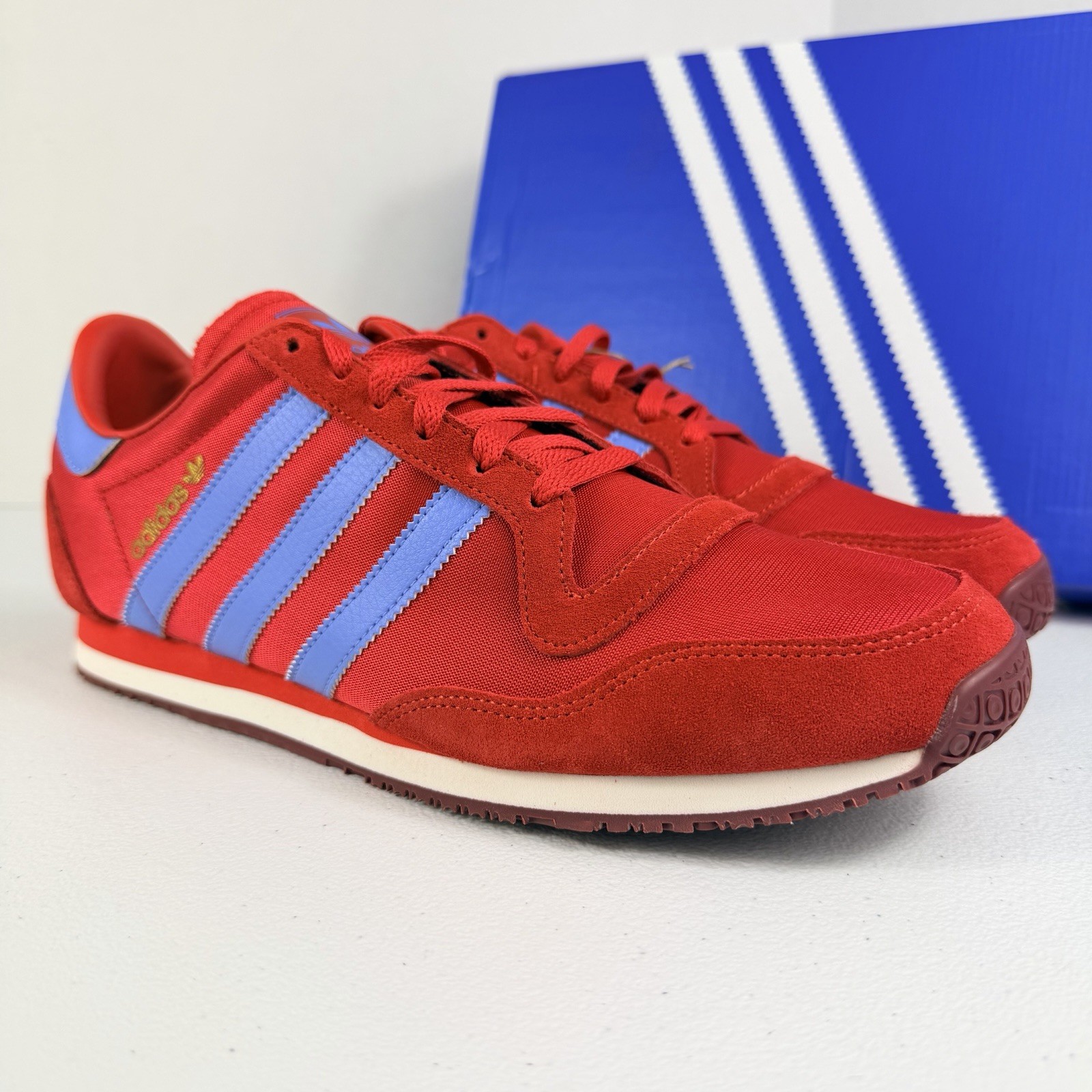 adidas Galaxy Og Lace Up Red Sneakers Casual Shoes JR1147 Men’s 7-13