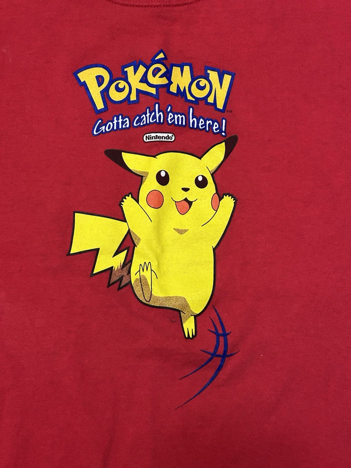 Pikachu Pokemon Vintage T-Shirt 1990’s Burger King Promo Size Large