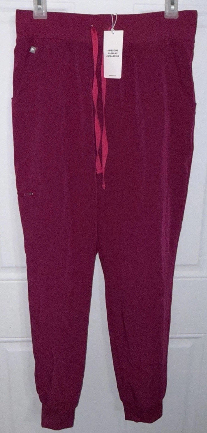 FIGS ZAMORA NURSE JOGGER HIGH WAIST MAGENTA CARGO SCRUB PANTS WOMENS MEDIUM NWT