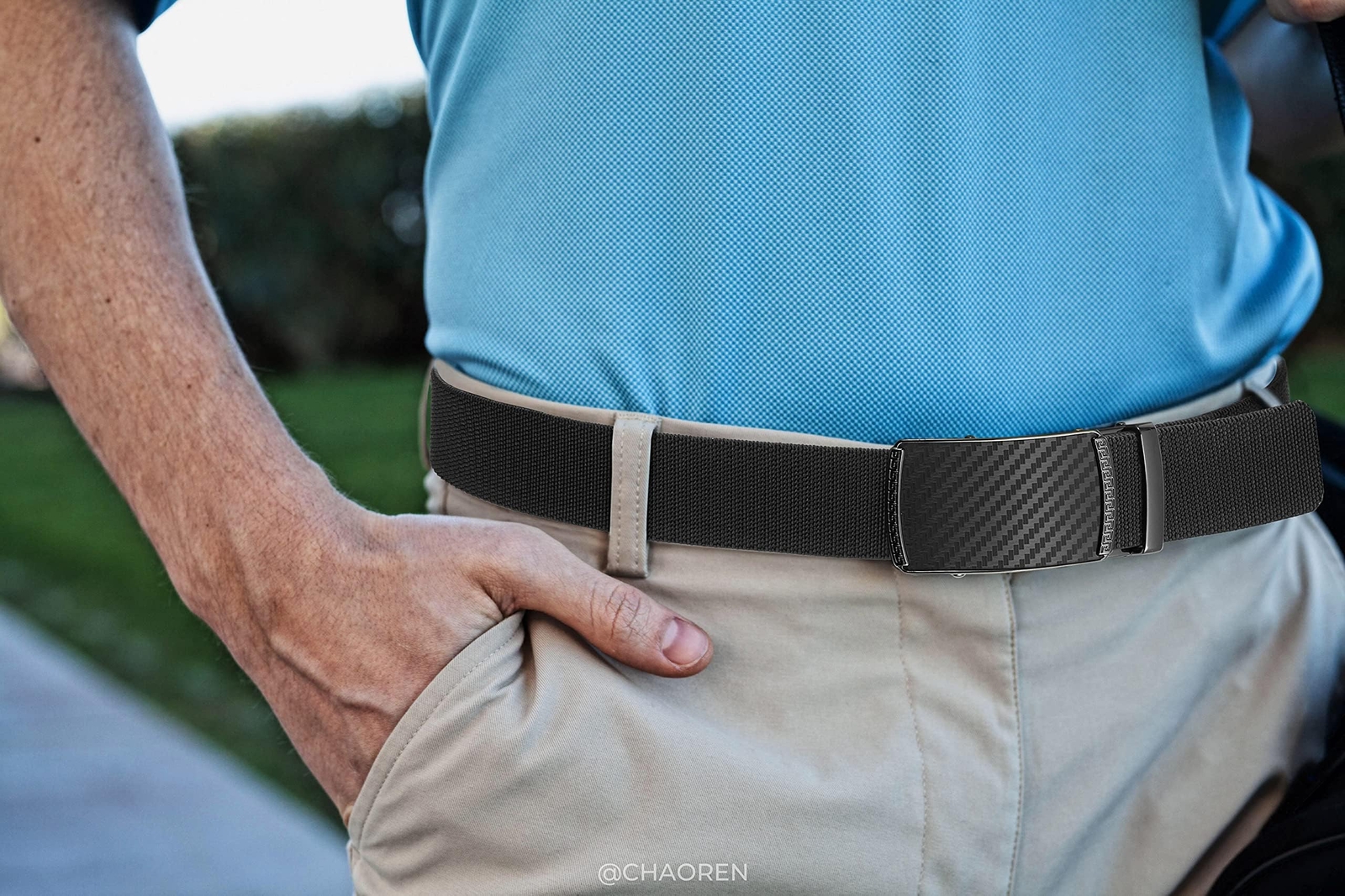 Black and Grey Ratchet Belts for Men 2 Pack – Casual Web Nylon Mens Belt 1 3/…