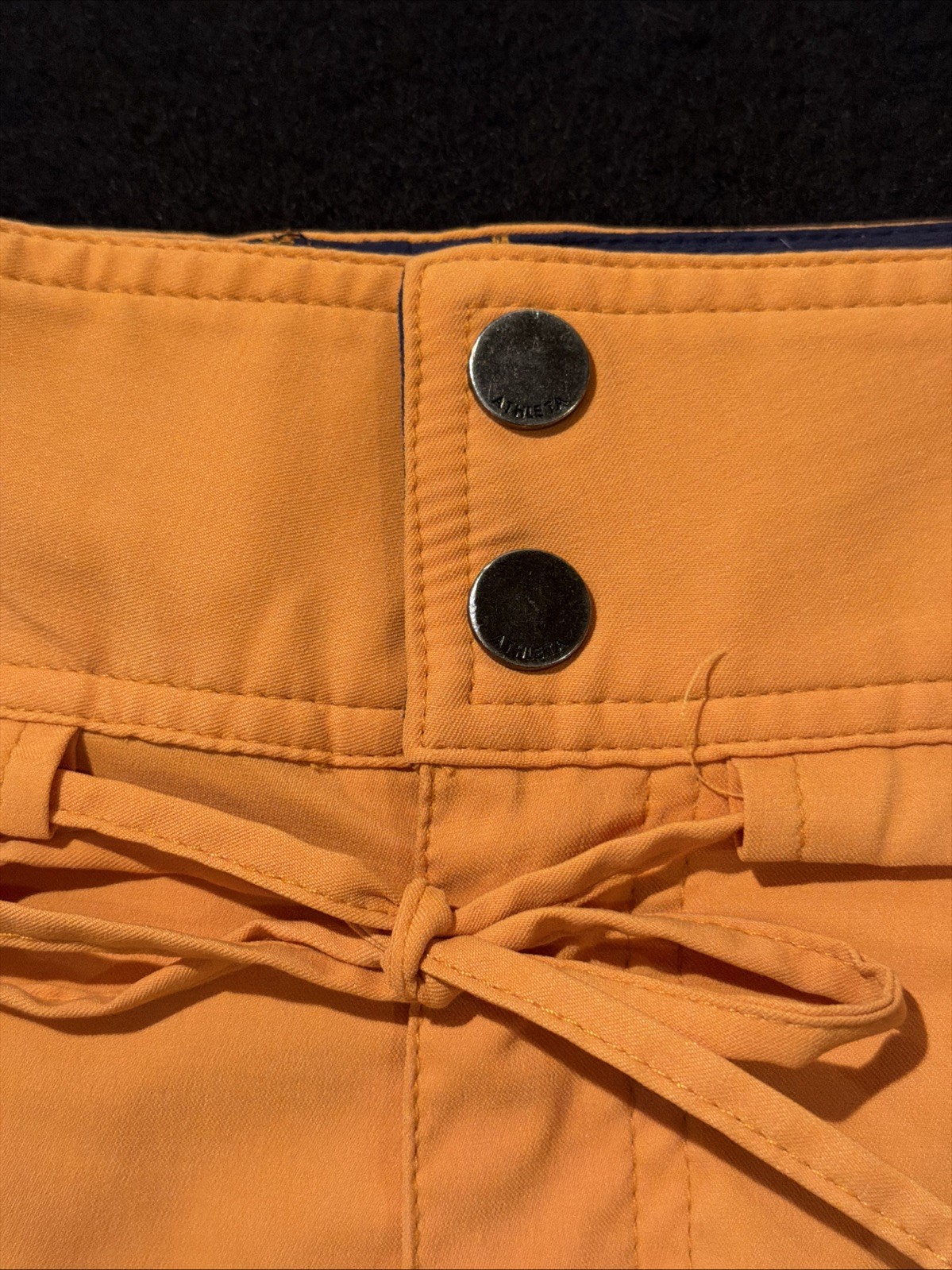Fabletics Women’s Orange Button Closure Zipper Pockets Size Small