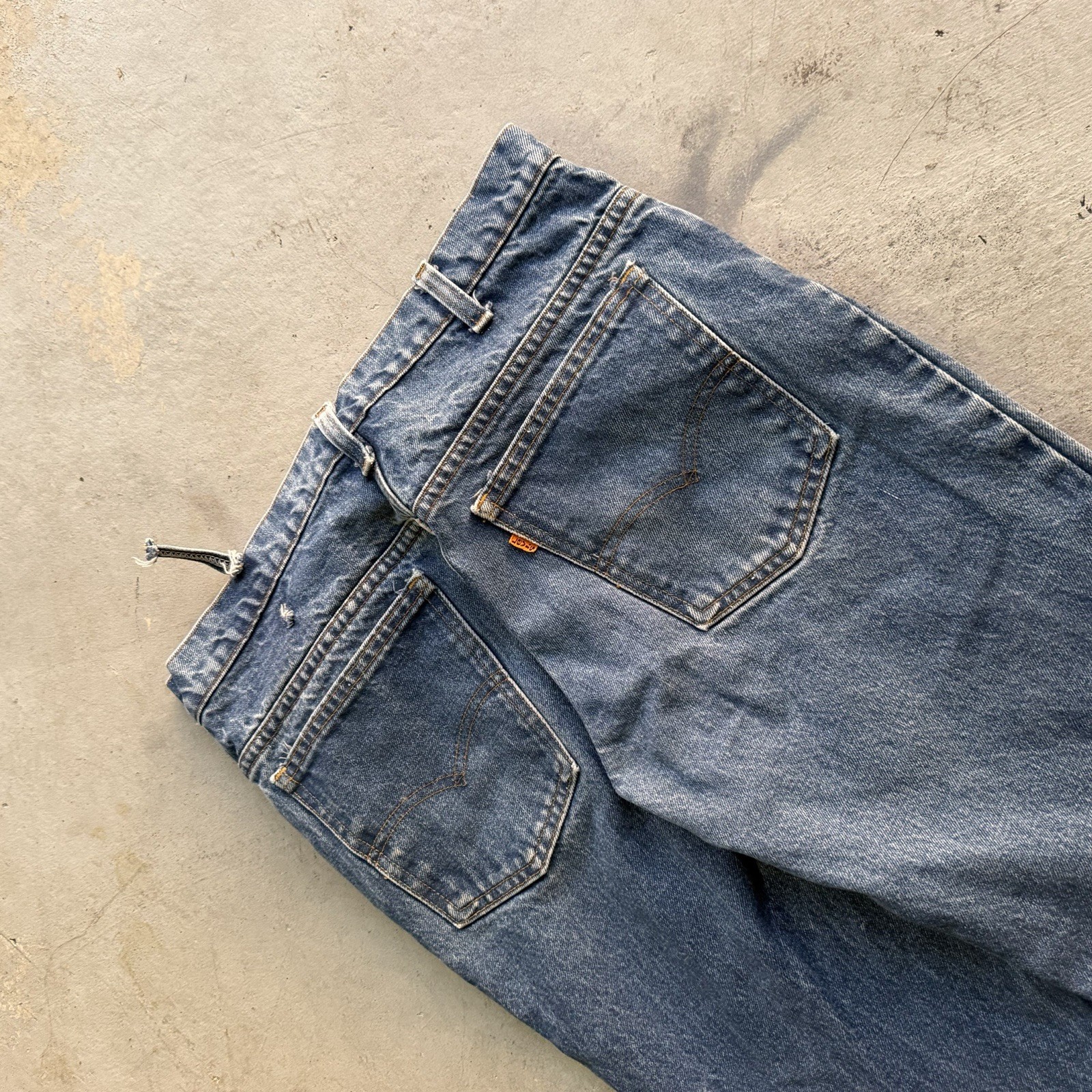 Vintage Orange Tab 70s Levi’s flared boot cut jeans Carzy true