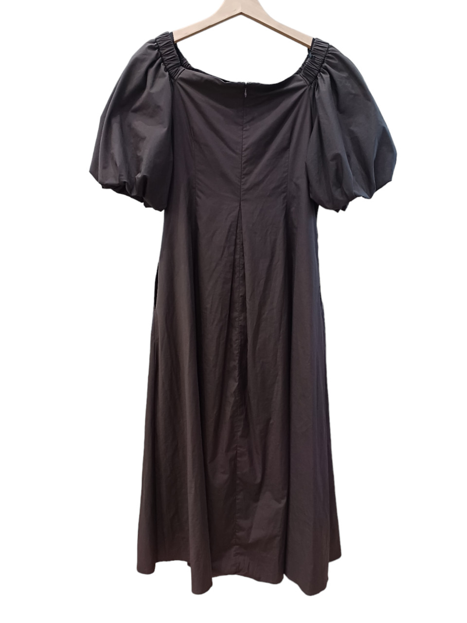 FRAY I.D Puff Sleeve Dress Polyester Cotton Off-Shoulder Size 1 48in