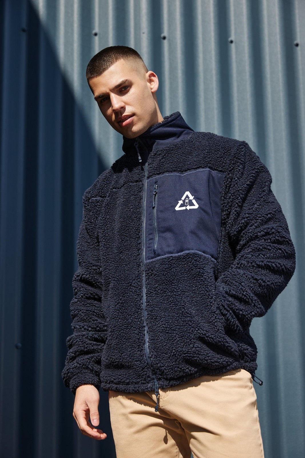 Front Row Recycled sherpa fleece FR854 – 100% Polyester Full Zip