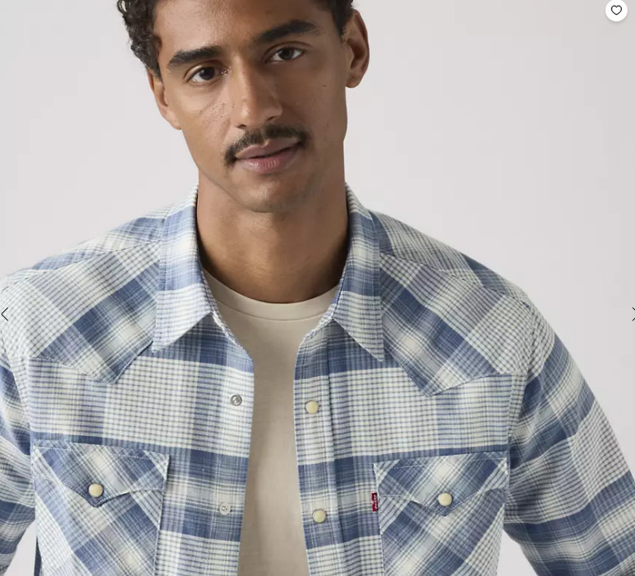 Levi’s Classic Western Standard Fit Shirt, Aldo Plaid Allure Twill – Blue