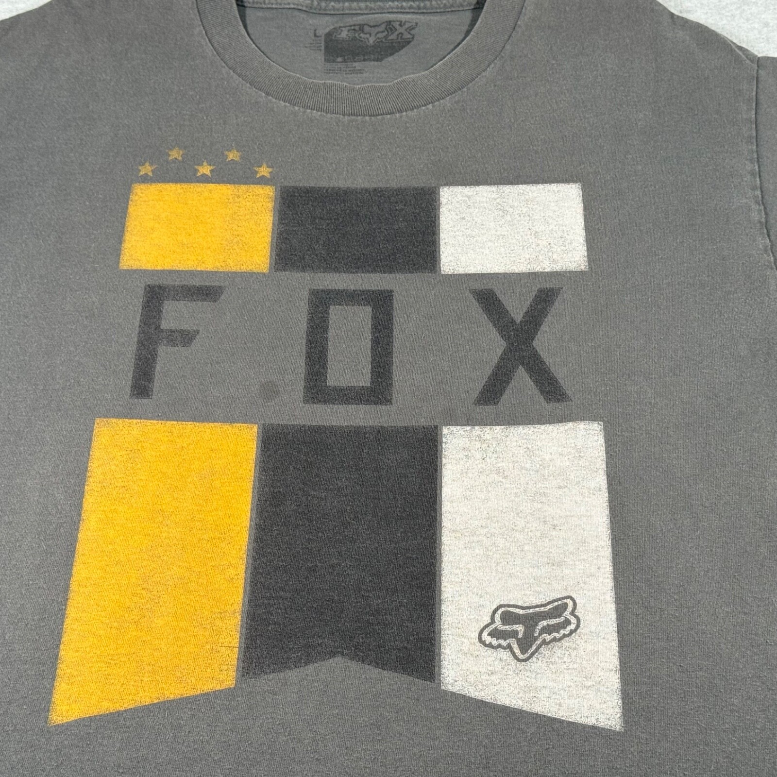 Fox Racing Shirt Adult Large Gray Motocross Mountain Bike Equipment Mens