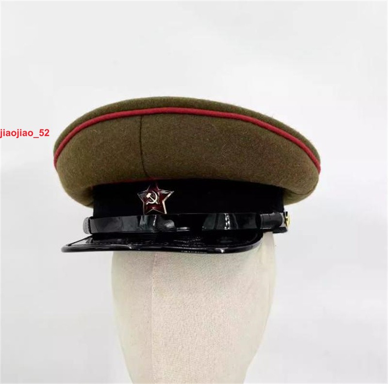 Soviet Political Commissar Hat Large Brim Soviet Uniform Hat Blue Gift Christmas