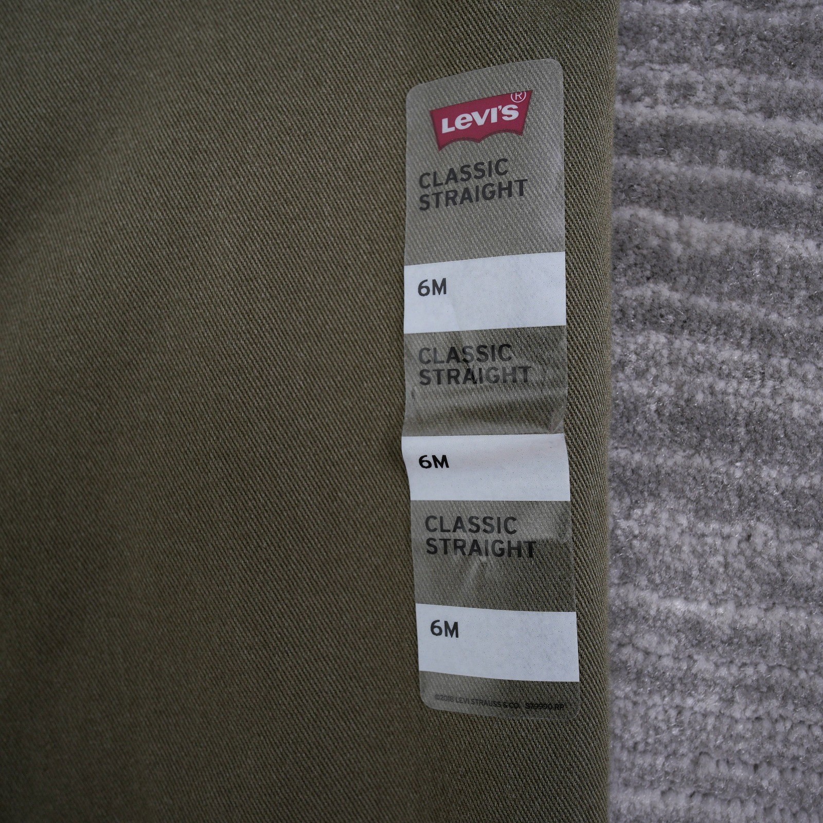 Levis Classic Straight Leg Jeans Womens 6M Olive Green Mid Rise New Tag 30×30.25