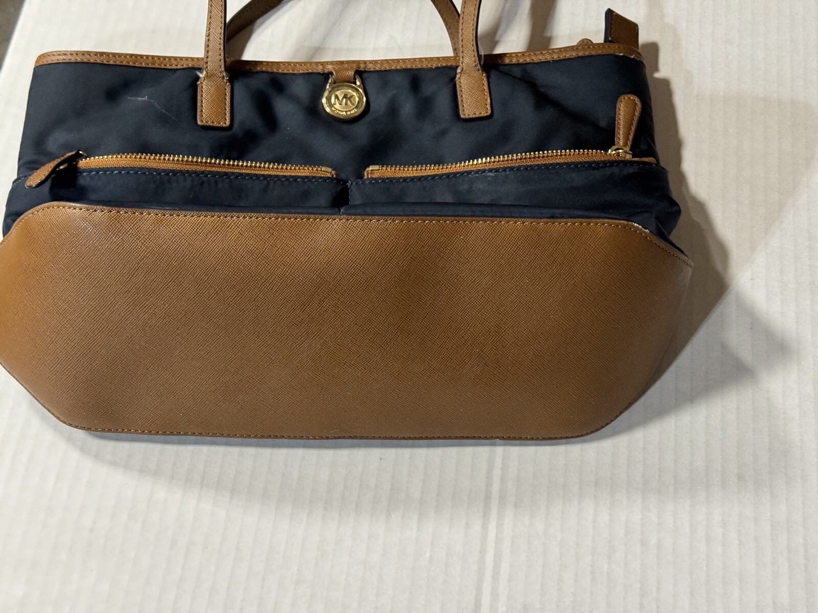 Michael Kors Purse Navy Kempton Tote Bag See Some Damage And Wear In Pictures