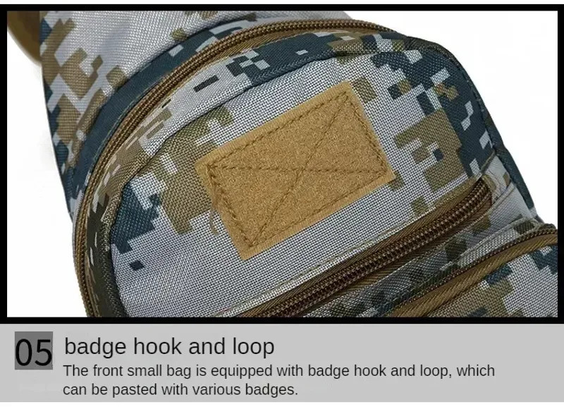 Tactical Shoulder Bag Nylon Molle Chest Sling Backpack Men Outdoor Hiking Campin
