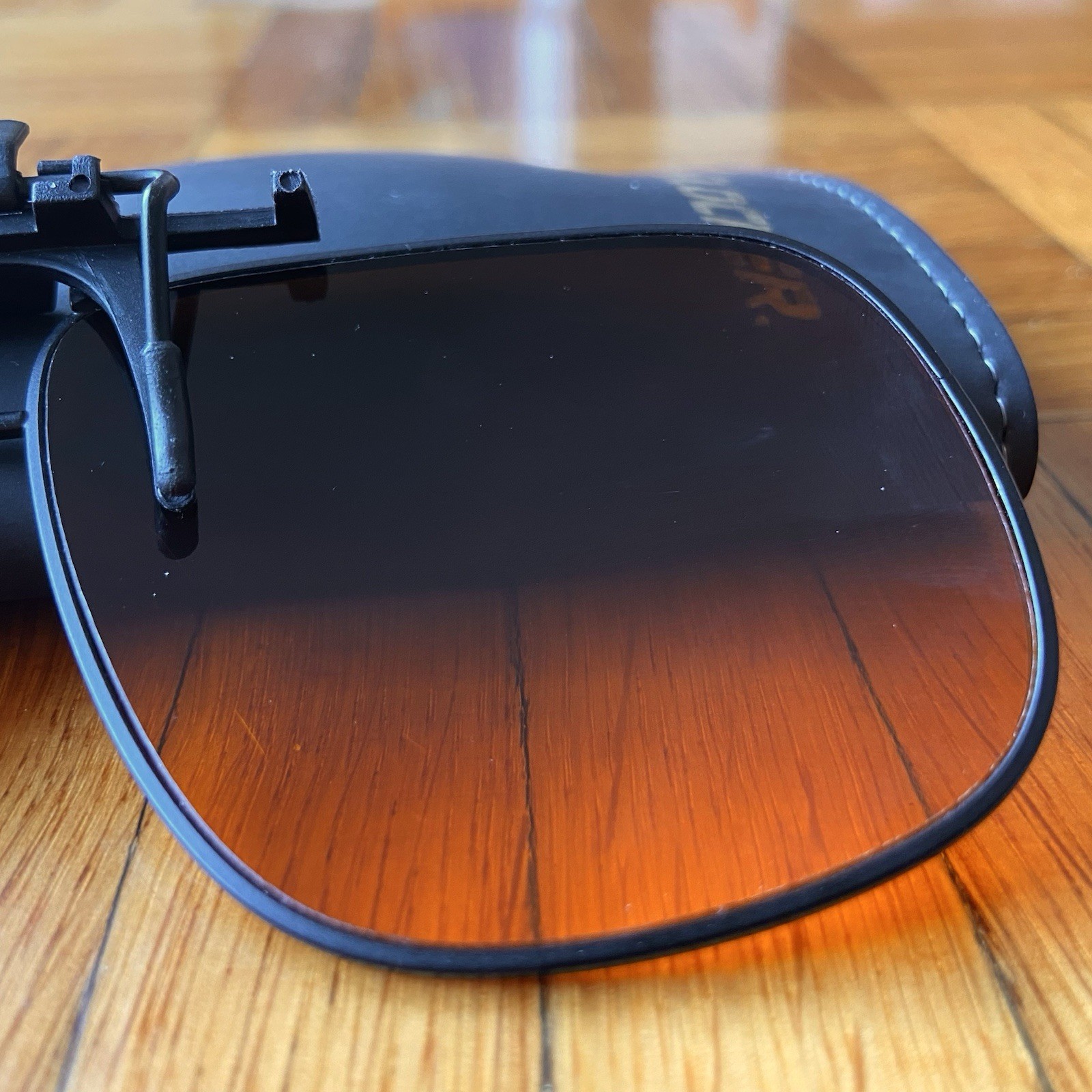 Vintage BlueBlocker Aviator Clip-on Sunglasses High Resolution Black Metal Frame