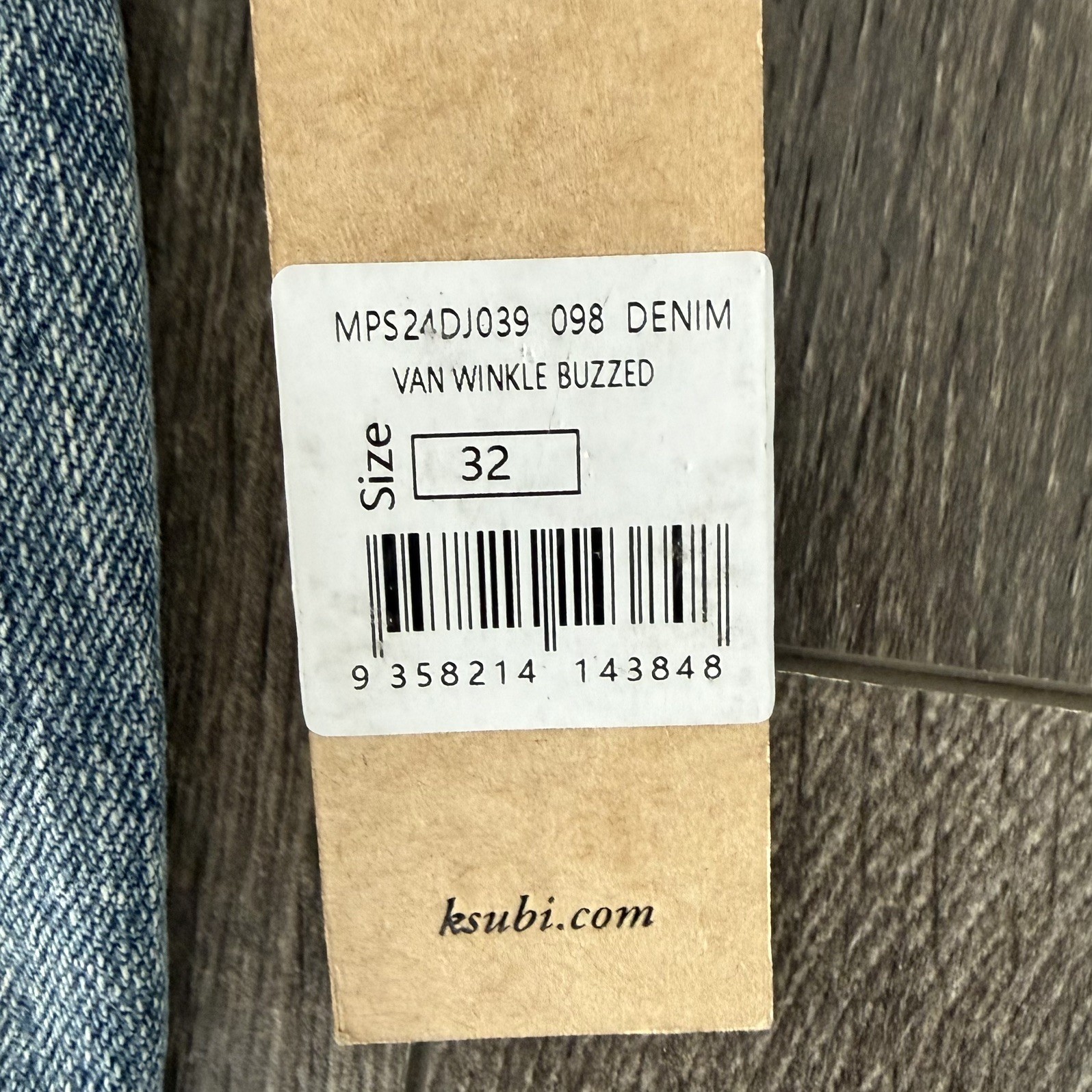 Ksubi Van Winkle Buzzed Jeans Size 32 (BNWT)