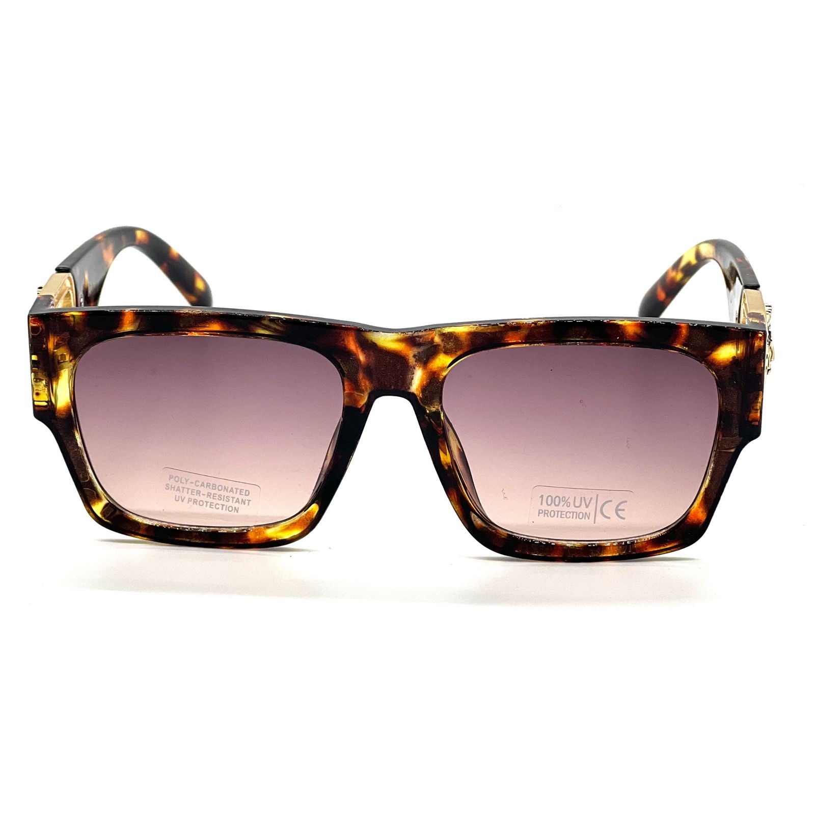 Designer Inspired Tortoise Oversized Square Sunglasses Women Gradient Lens Gafas