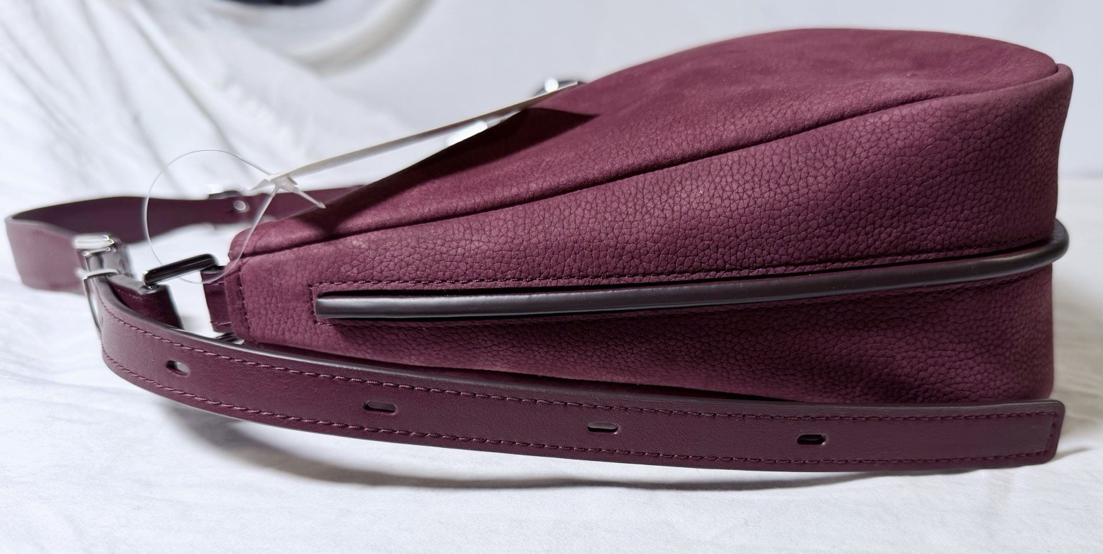 NWT Michael Kors Nolita Medium Nubuck Shoulder Crossbody Bag, Oxblood Red